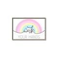 Picture of Wash your hands pastel  _GroupedProduct_Rectangle_Landscape_Mini_ _GroupedProduct_Rectangle_Landscape_Canvas_Framed_