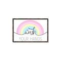 Picture of Wash your hands pastel  _GroupedProduct_Rectangle_Landscape_Mini_ _GroupedProduct_Rectangle_Landscape_Canvas_Framed_