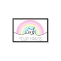 Picture of Wash your hands pastel  _GroupedProduct_Rectangle_Landscape_Mini_ _GroupedProduct_Rectangle_Landscape_Canvas_Framed_