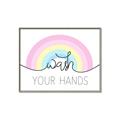 Picture of Wash your hands pastel  _GroupedProduct_Rectangle_Landscape_Mini_ _GroupedProduct_Rectangle_Landscape_Canvas_Framed_