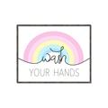 Picture of Wash your hands pastel  _GroupedProduct_Rectangle_Landscape_Mini_ _GroupedProduct_Rectangle_Landscape_Canvas_Framed_