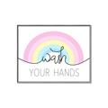 Picture of Wash your hands pastel  _GroupedProduct_Rectangle_Landscape_Mini_ _GroupedProduct_Rectangle_Landscape_Canvas_Framed_