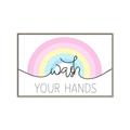 Picture of Wash your hands pastel  _GroupedProduct_Rectangle_Landscape_Mini_ _GroupedProduct_Rectangle_Landscape_Canvas_Framed_