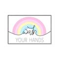 Picture of Wash your hands pastel  _GroupedProduct_Rectangle_Landscape_Mini_ _GroupedProduct_Rectangle_Landscape_Canvas_Framed_
