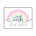 Picture of Wash your hands pastel  _GroupedProduct_Rectangle_Landscape_Mini_ _GroupedProduct_Rectangle_Landscape_Canvas_Framed_