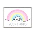 Picture of Wash your hands pastel  _GroupedProduct_Rectangle_Landscape_Mini_ _GroupedProduct_Rectangle_Landscape_Canvas_Framed_