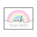 Picture of Wash your hands pastel  _GroupedProduct_Rectangle_Landscape_Mini_ _GroupedProduct_Rectangle_Landscape_Canvas_Framed_