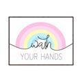 Picture of Wash your hands pastel  _GroupedProduct_Rectangle_Landscape_Mini_ _GroupedProduct_Rectangle_Landscape_Canvas_Framed_