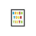 Picture of Brush your teeth multi Colour I _GroupedProduct_Rectangle_Portrait_Mini_ _GroupedProduct_Rectangle_Portrait_Canvas_Framed_