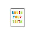 Picture of Brush your teeth multi Colour I _GroupedProduct_Rectangle_Portrait_Mini_ _GroupedProduct_Rectangle_Portrait_Canvas_Framed_