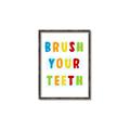 Picture of Brush your teeth multi Colour I _GroupedProduct_Rectangle_Portrait_Mini_ _GroupedProduct_Rectangle_Portrait_Canvas_Framed_