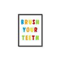 Picture of Brush your teeth multi Colour I _GroupedProduct_Rectangle_Portrait_Mini_ _GroupedProduct_Rectangle_Portrait_Canvas_Framed_