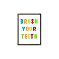 Picture of Brush your teeth multi Colour I _GroupedProduct_Rectangle_Portrait_Mini_ _GroupedProduct_Rectangle_Portrait_Canvas_Framed_