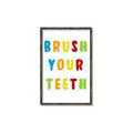 Picture of Brush your teeth multi Colour I _GroupedProduct_Rectangle_Portrait_Mini_ _GroupedProduct_Rectangle_Portrait_Canvas_Framed_