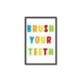Picture of Brush your teeth multi Colour I _GroupedProduct_Rectangle_Portrait_Mini_ _GroupedProduct_Rectangle_Portrait_Canvas_Framed_