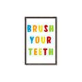 Picture of Brush your teeth multi Colour I _GroupedProduct_Rectangle_Portrait_Mini_ _GroupedProduct_Rectangle_Portrait_Canvas_Framed_