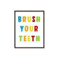 Picture of Brush your teeth multi Colour I _GroupedProduct_Rectangle_Portrait_Mini_ _GroupedProduct_Rectangle_Portrait_Canvas_Framed_