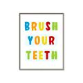 Picture of Brush your teeth multi Colour I _GroupedProduct_Rectangle_Portrait_Mini_ _GroupedProduct_Rectangle_Portrait_Canvas_Framed_