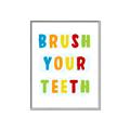Picture of Brush your teeth multi Colour I _GroupedProduct_Rectangle_Portrait_Mini_ _GroupedProduct_Rectangle_Portrait_Canvas_Framed_