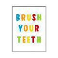 Picture of Brush your teeth multi Colour I _GroupedProduct_Rectangle_Portrait_Mini_ _GroupedProduct_Rectangle_Portrait_Canvas_Framed_