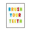 Picture of Brush your teeth multi Colour I _GroupedProduct_Rectangle_Portrait_Mini_ _GroupedProduct_Rectangle_Portrait_Canvas_Framed_