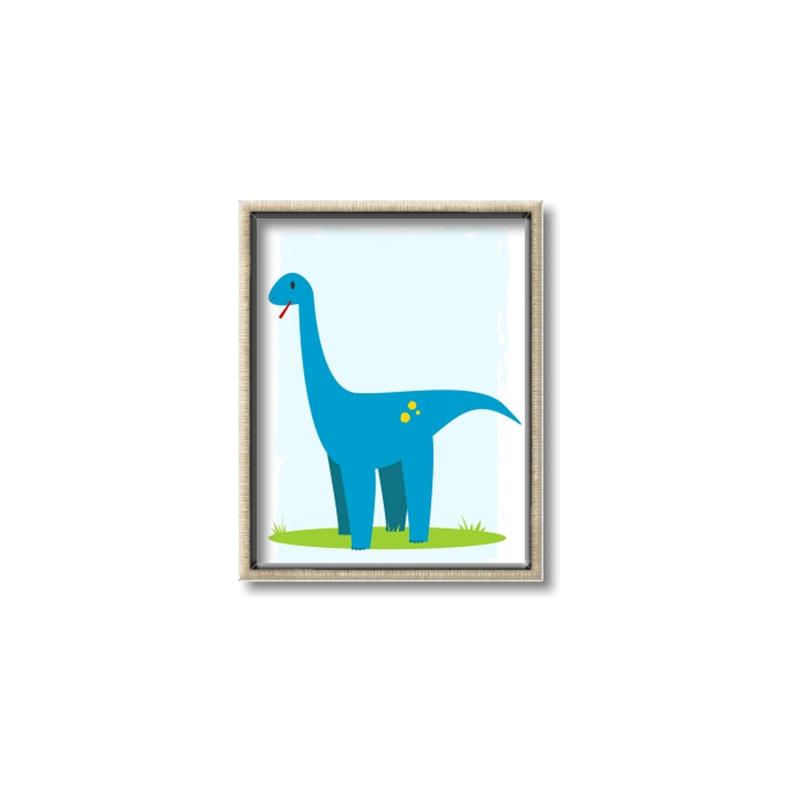 Picture of Blue  Brachiosaurus _GroupedProduct_Rectangle_Portrait_Mini_ _GroupedProduct_Rectangle_Portrait_Canvas_Framed_