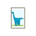 Picture of Blue  Brachiosaurus _GroupedProduct_Rectangle_Portrait_Mini_ _GroupedProduct_Rectangle_Portrait_Canvas_Framed_