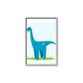 Picture of Blue  Brachiosaurus _GroupedProduct_Rectangle_Portrait_Mini_ _GroupedProduct_Rectangle_Portrait_Canvas_Framed_