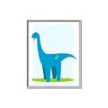 Picture of Blue  Brachiosaurus _GroupedProduct_Rectangle_Portrait_Mini_ _GroupedProduct_Rectangle_Portrait_Canvas_Framed_