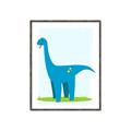Picture of Blue  Brachiosaurus _GroupedProduct_Rectangle_Portrait_Mini_ _GroupedProduct_Rectangle_Portrait_Canvas_Framed_