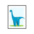 Picture of Blue  Brachiosaurus _GroupedProduct_Rectangle_Portrait_Mini_ _GroupedProduct_Rectangle_Portrait_Canvas_Framed_
