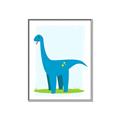 Picture of Blue  Brachiosaurus _GroupedProduct_Rectangle_Portrait_Mini_ _GroupedProduct_Rectangle_Portrait_Canvas_Framed_