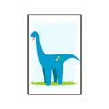 Picture of Blue  Brachiosaurus _GroupedProduct_Rectangle_Portrait_Mini_ _GroupedProduct_Rectangle_Portrait_Canvas_Framed_