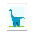 Picture of Blue  Brachiosaurus _GroupedProduct_Rectangle_Portrait_Mini_ _GroupedProduct_Rectangle_Portrait_Canvas_Framed_