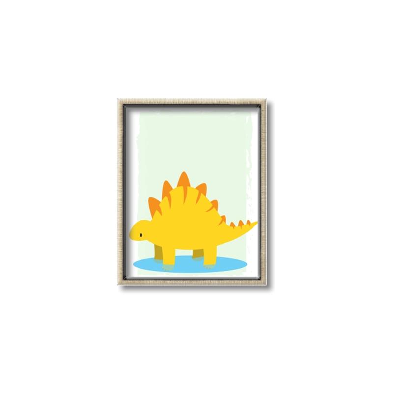 Picture of Yellow Stegosaurus _GroupedProduct_Rectangle_Portrait_Mini_ _GroupedProduct_Rectangle_Portrait_Canvas_Framed_