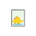 Picture of Yellow Stegosaurus _GroupedProduct_Rectangle_Portrait_Mini_ _GroupedProduct_Rectangle_Portrait_Canvas_Framed_