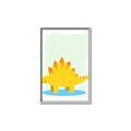 Picture of Yellow Stegosaurus _GroupedProduct_Rectangle_Portrait_Mini_ _GroupedProduct_Rectangle_Portrait_Canvas_Framed_