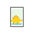 Picture of Yellow Stegosaurus _GroupedProduct_Rectangle_Portrait_Mini_ _GroupedProduct_Rectangle_Portrait_Canvas_Framed_