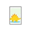 Picture of Yellow Stegosaurus _GroupedProduct_Rectangle_Portrait_Mini_ _GroupedProduct_Rectangle_Portrait_Canvas_Framed_