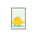 Picture of Yellow Stegosaurus _GroupedProduct_Rectangle_Portrait_Mini_ _GroupedProduct_Rectangle_Portrait_Canvas_Framed_