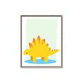 Picture of Yellow Stegosaurus _GroupedProduct_Rectangle_Portrait_Mini_ _GroupedProduct_Rectangle_Portrait_Canvas_Framed_