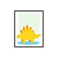 Picture of Yellow Stegosaurus _GroupedProduct_Rectangle_Portrait_Mini_ _GroupedProduct_Rectangle_Portrait_Canvas_Framed_