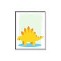 Picture of Yellow Stegosaurus _GroupedProduct_Rectangle_Portrait_Mini_ _GroupedProduct_Rectangle_Portrait_Canvas_Framed_