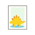 Picture of Yellow Stegosaurus _GroupedProduct_Rectangle_Portrait_Mini_ _GroupedProduct_Rectangle_Portrait_Canvas_Framed_