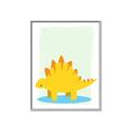 Picture of Yellow Stegosaurus _GroupedProduct_Rectangle_Portrait_Mini_ _GroupedProduct_Rectangle_Portrait_Canvas_Framed_