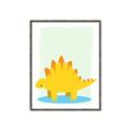 Picture of Yellow Stegosaurus _GroupedProduct_Rectangle_Portrait_Mini_ _GroupedProduct_Rectangle_Portrait_Canvas_Framed_