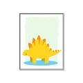 Picture of Yellow Stegosaurus _GroupedProduct_Rectangle_Portrait_Mini_ _GroupedProduct_Rectangle_Portrait_Canvas_Framed_
