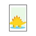Picture of Yellow Stegosaurus _GroupedProduct_Rectangle_Portrait_Mini_ _GroupedProduct_Rectangle_Portrait_Canvas_Framed_