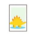 Picture of Yellow Stegosaurus _GroupedProduct_Rectangle_Portrait_Mini_ _GroupedProduct_Rectangle_Portrait_Canvas_Framed_