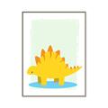 Picture of Yellow Stegosaurus _GroupedProduct_Rectangle_Portrait_Mini_ _GroupedProduct_Rectangle_Portrait_Canvas_Framed_